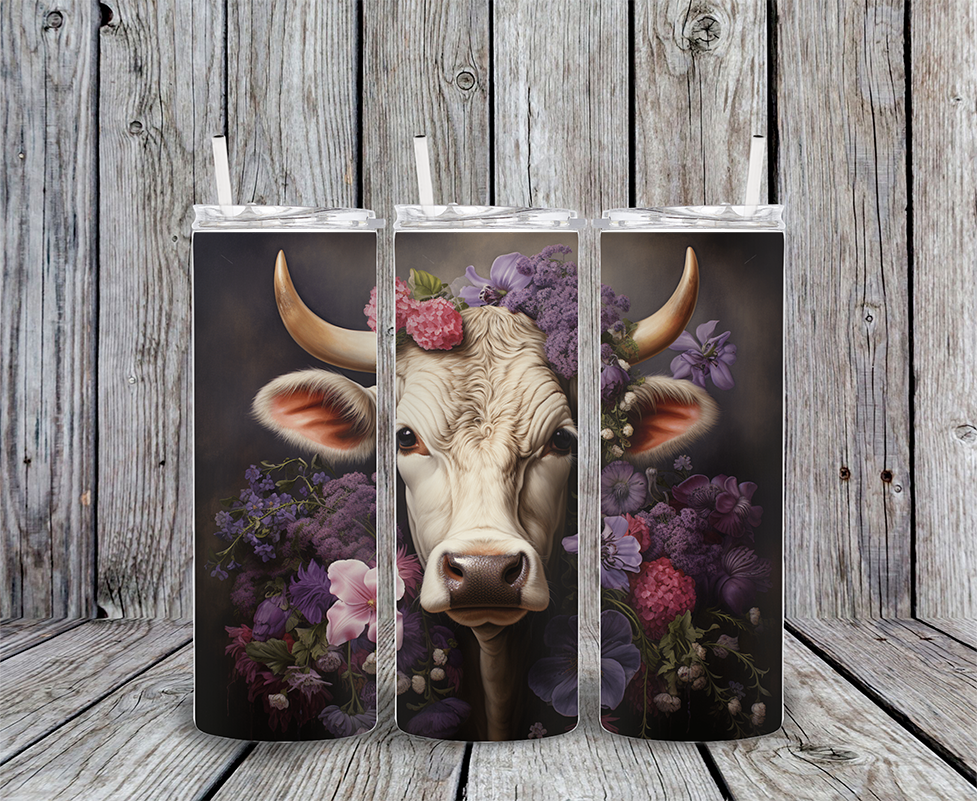 20 oz skinny tumbler cow11