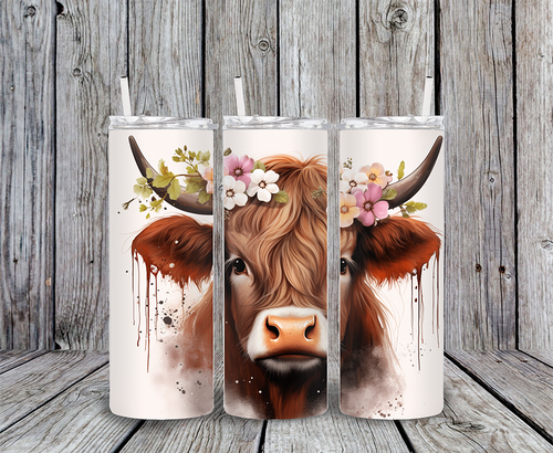 20 oz skinny tumbler cow17