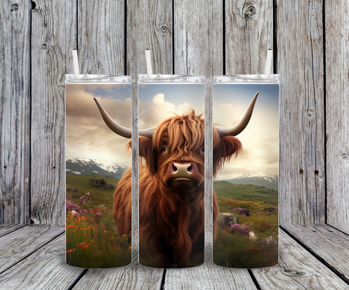 20 oz skinny tumbler cow24