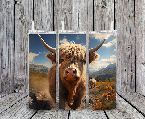 20 oz skinny tumbler cow40