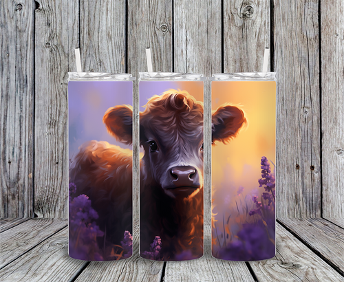 20 oz skinny tumbler cow4