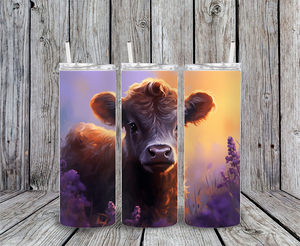 20 oz skinny tumbler cow4