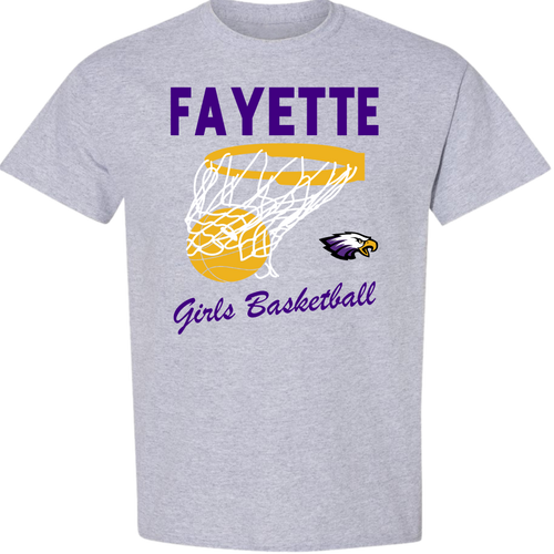 Fayette Girls Basketball Spirit Pack 2025-Grey with purple and gold