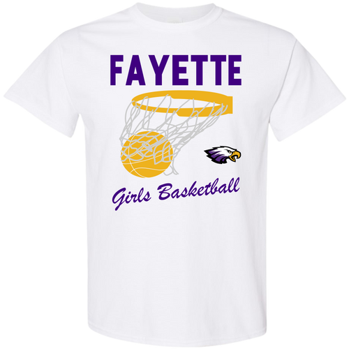 Fayette Girls Basketball Spirit Pack 2025-White with purple and gold
