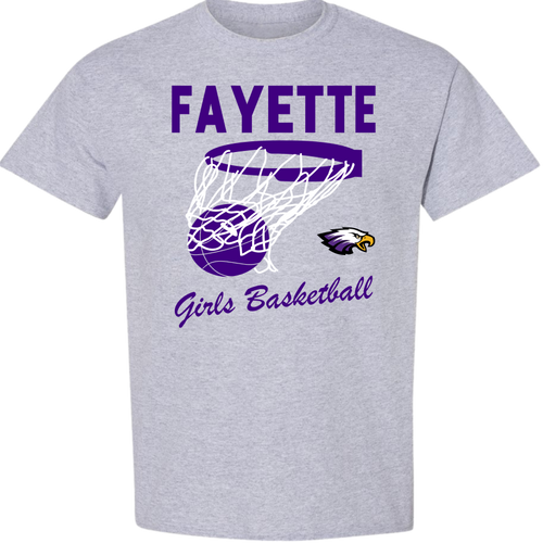 Fayette Girls Basketball Spirit Pack 2025-Grey with purple design