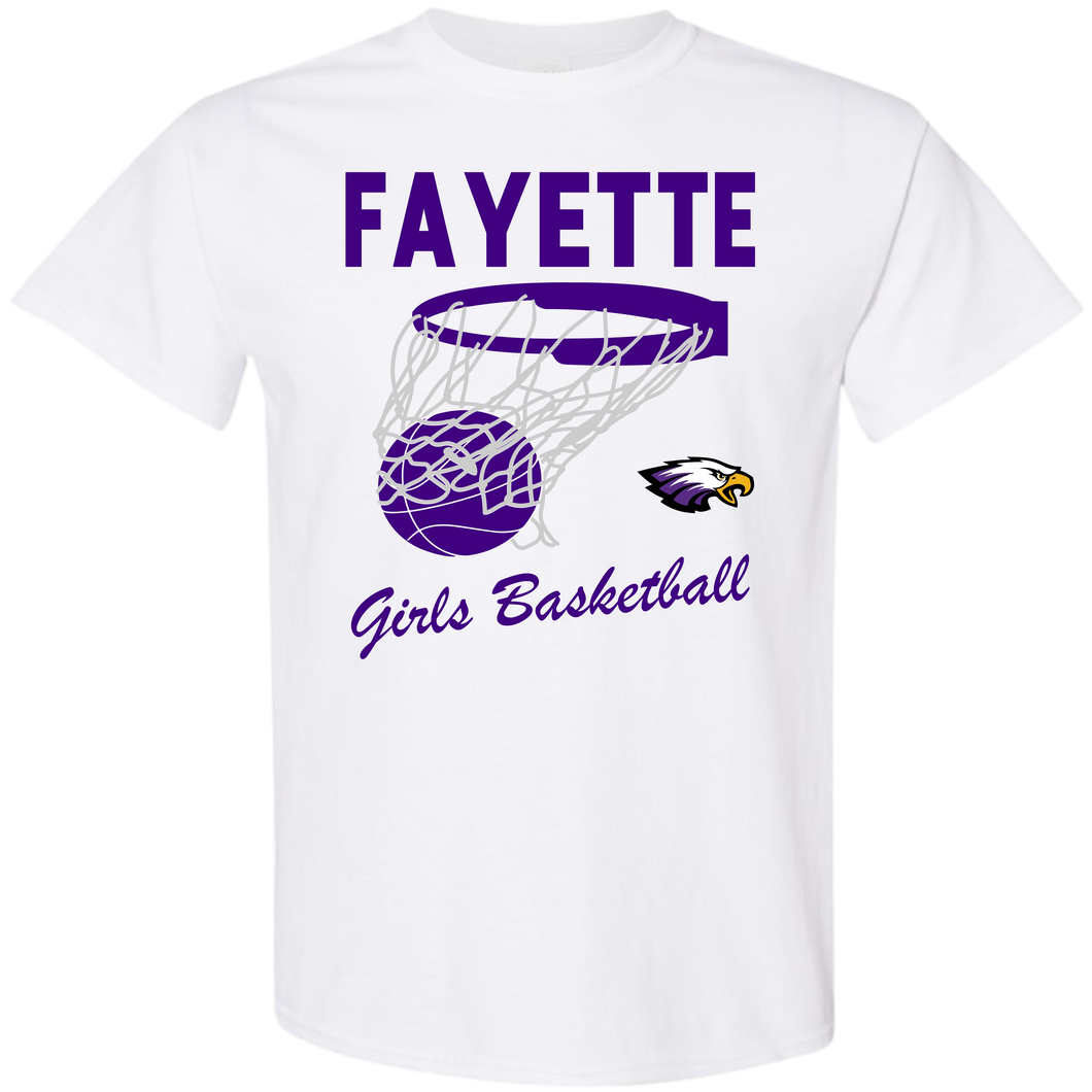 Fayette Girls Basketball Spirit Pack 2025-White with purple design