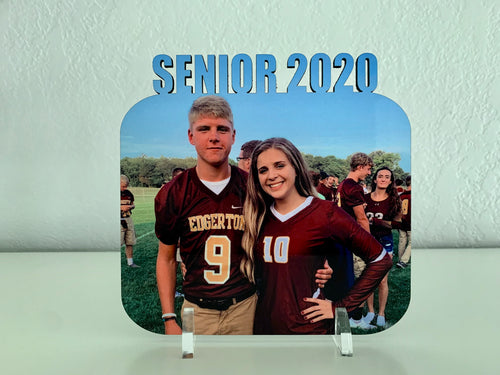 Senior 2020 photo word board horizontal
