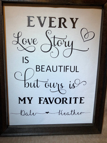 Personalized Love Story Canvas